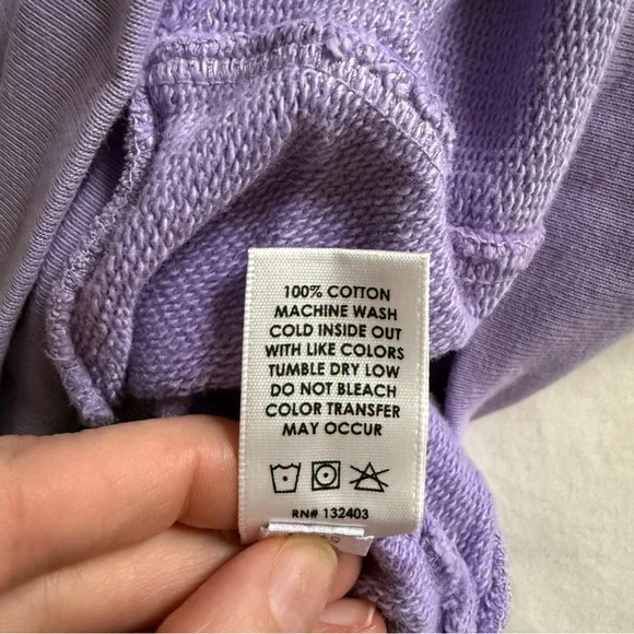 Cotton Citizen Milan Cropped Cotton-jersey Crewneck Sweatshirt In Purple Small - Picture 6 of 6